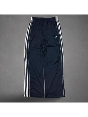 Adidas Navy Blue 3 Stripe Baggy Track Pants Size Large